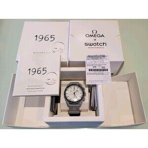 NWT 1965 Swatch x Omega Moonswatch Mission To The Moon 60th Anniversary Watch